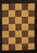 Machine Washable Checkered Brown Modern Rug, wshabs1531brn