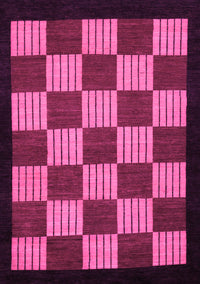 Checkered Pink Modern Rug, abs1531pnk