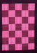 Checkered Pink Modern Rug, abs1531pnk