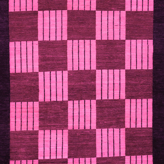 Checkered Pink Modern Rug, abs1531pnk