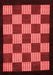 Checkered Red Modern Area Rugs