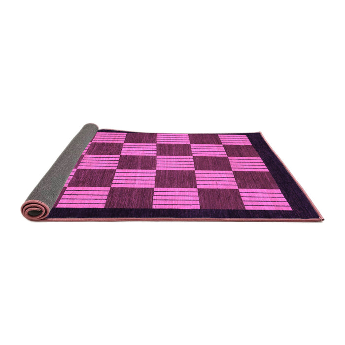 Sideview of Checkered Purple Modern Rug, abs1531pur
