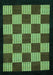 Machine Washable Checkered Turquoise Modern Area Rugs, wshabs1531turq