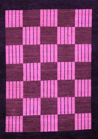 Checkered Purple Modern Rug, abs1531pur