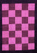 Checkered Purple Modern Rug, abs1531pur