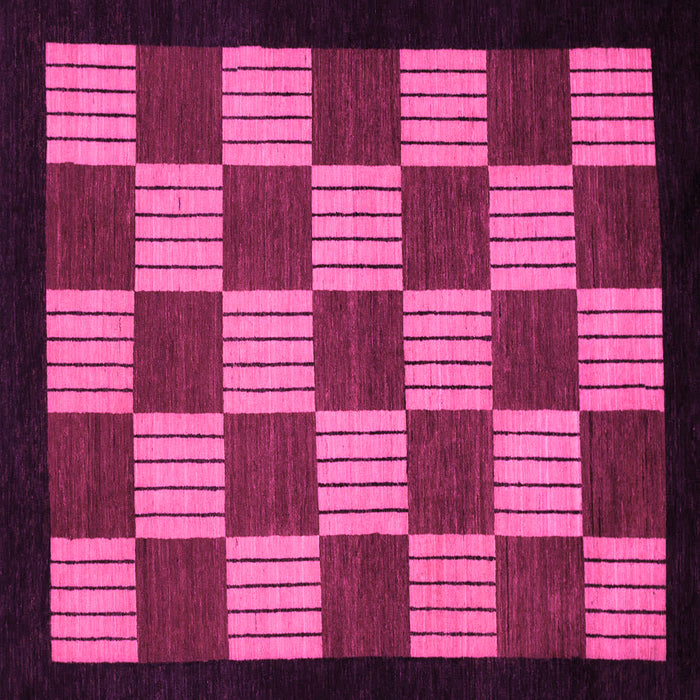 Square Checkered Pink Modern Rug, abs1531pnk