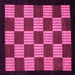 Square Machine Washable Checkered Pink Modern Rug, wshabs1531pnk