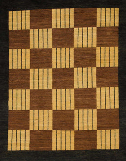 Abstract Red Checkered Rug, abs1531