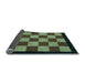 Sideview of Checkered Light Blue Modern Rug, abs1531lblu