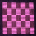 Square Machine Washable Checkered Purple Modern Area Rugs, wshabs1531pur