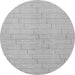 Round Solid Gray Modern Rug, abs1532gry