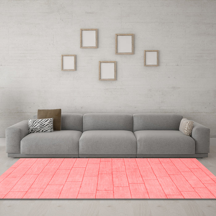 Modern Red Washable Rugs