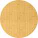 Round Solid Brown Modern Rug, abs1532brn