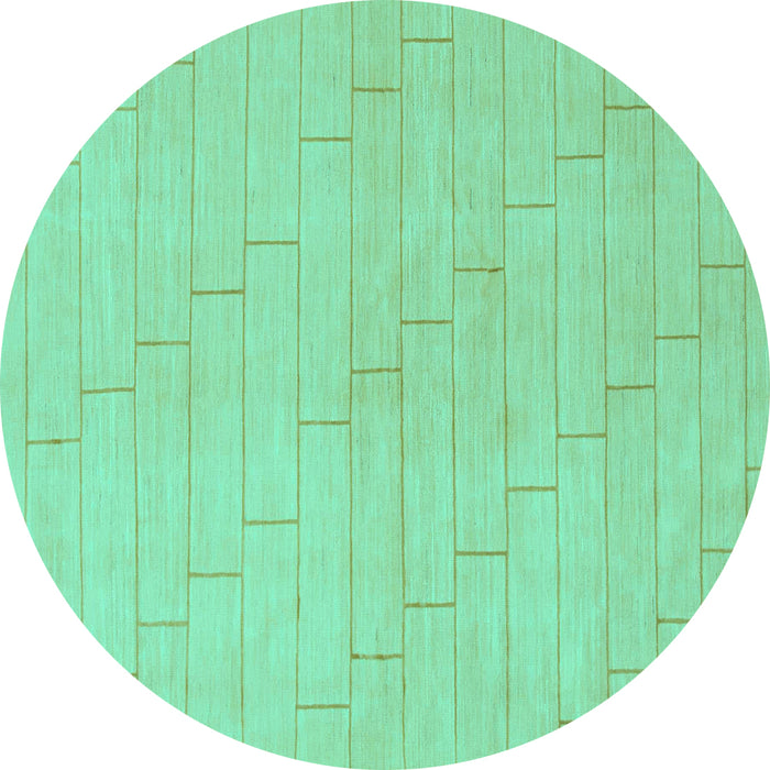Round Solid Turquoise Modern Rug, abs1532turq