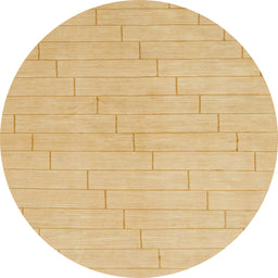 Round Abstract Orange Solid Rug, abs1532