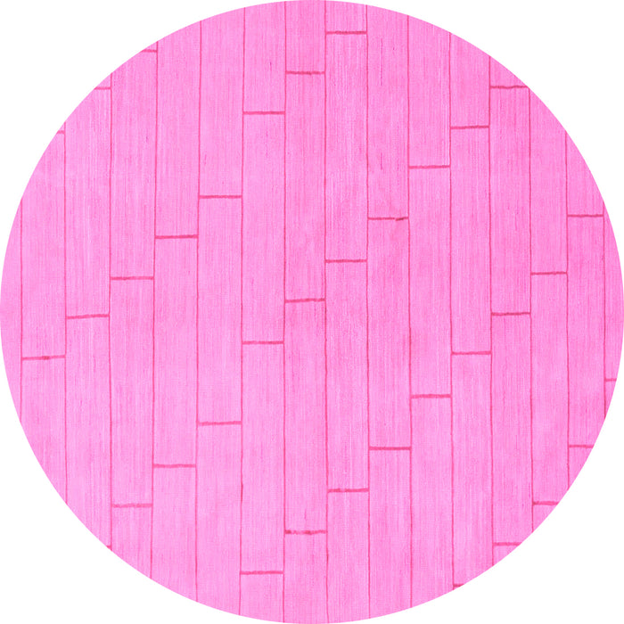 Round Solid Pink Modern Rug, abs1532pnk