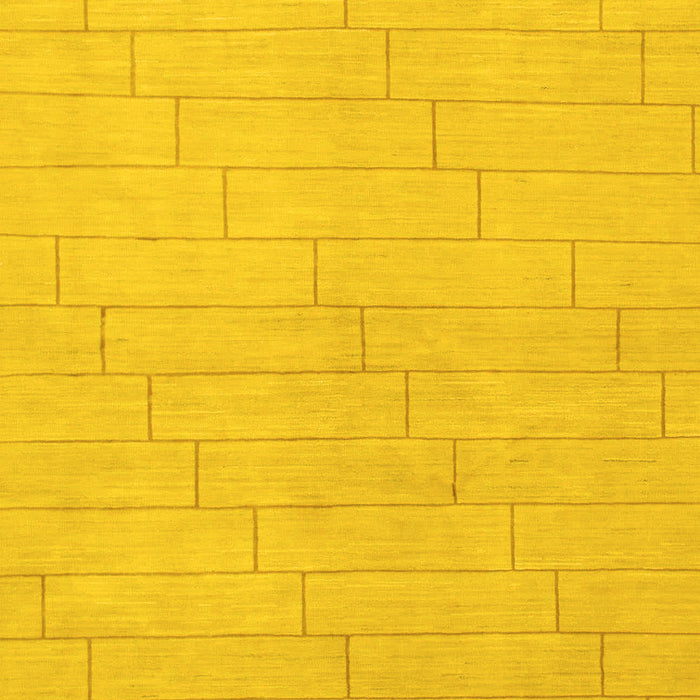 Machine Washable Solid Yellow Modern Rug, wshabs1532yw