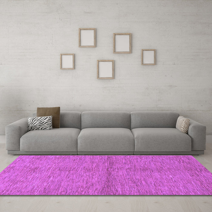 Machine Washable Abstract Purple Modern Area Rugs in a Living Room, wshabs1533pur