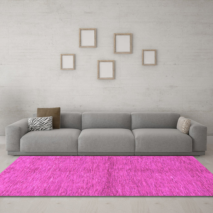 Machine Washable Abstract Pink Modern Rug in a Living Room, wshabs1533pnk