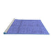 Sideview of Machine Washable Abstract Blue Modern Rug, wshabs1533blu