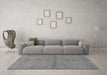 Machine Washable Abstract Gray Modern Rug in a Living Room,, wshabs1533gry