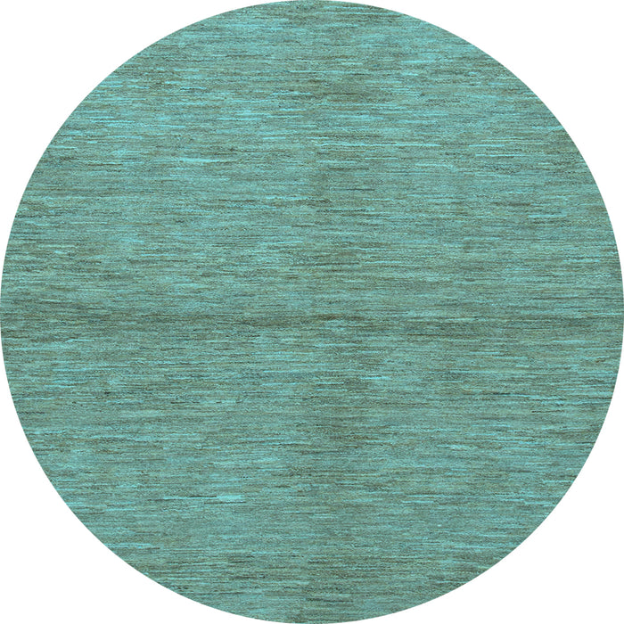 Round Abstract Light Blue Modern Rug, abs1533lblu