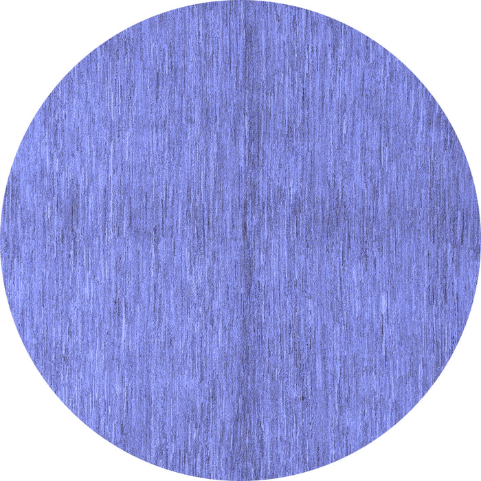 Round Abstract Blue Modern Rug, abs1533blu