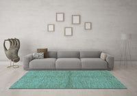 Machine Washable Abstract Light Blue Modern Rug, wshabs1533lblu