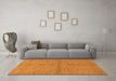 Machine Washable Abstract Orange Modern Area Rugs in a Living Room, wshabs1533org