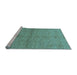 Sideview of Machine Washable Abstract Light Blue Modern Rug, wshabs1533lblu