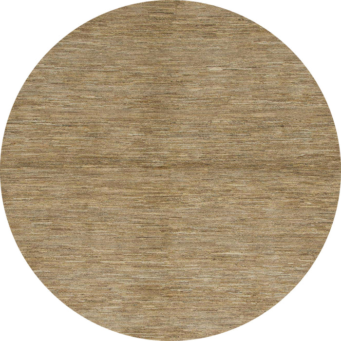 Round Abstract Light Brown Modern Rug, abs1533