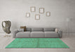 Machine Washable Abstract Turquoise Modern Area Rugs in a Living Room,, wshabs1533turq