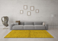 Machine Washable Abstract Yellow Modern Rug, wshabs1533yw