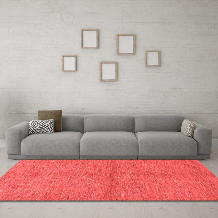 Modern Red Washable Rugs