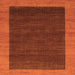 Square Abstract Orange Modern Rug, abs1534org