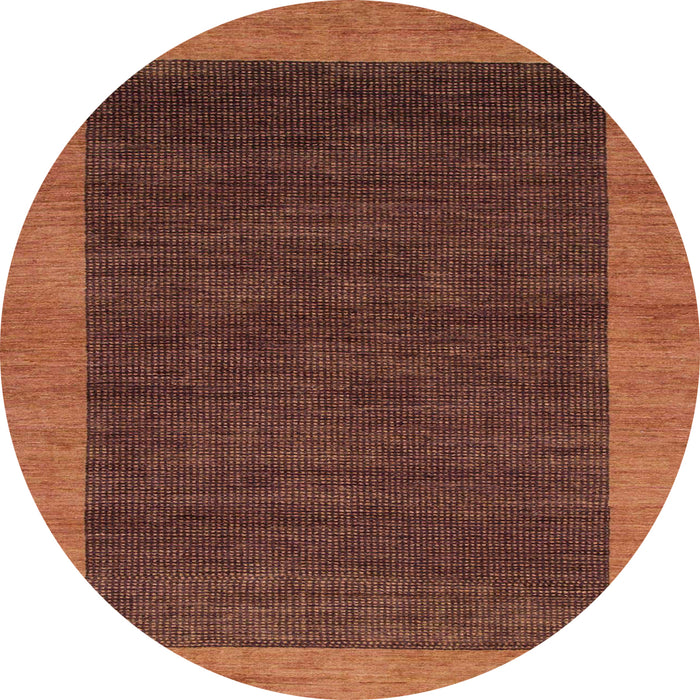 Round Machine Washable Abstract Vermilion Red Rug, wshabs1534