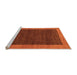 Sideview of Machine Washable Abstract Orange Modern Area Rugs, wshabs1534org