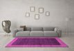 Machine Washable Abstract Purple Modern Area Rugs in a Living Room, wshabs1534pur