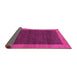 Sideview of Abstract Pink Modern Rug, abs1534pnk