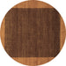 Round Abstract Brown Modern Rug, abs1534brn