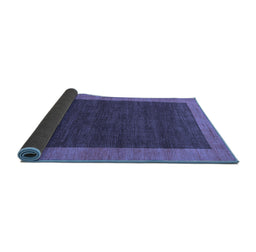 Sideview of Abstract Blue Modern Rug, abs1534blu