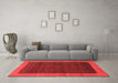 Modern Red Washable Rugs