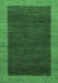 Machine Washable Abstract Emerald Green Modern Area Rugs, wshabs1534emgrn