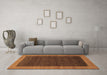 Machine Washable Abstract Brown Modern Rug in a Living Room,, wshabs1534brn