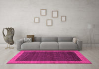 Machine Washable Abstract Pink Modern Rug, wshabs1534pnk