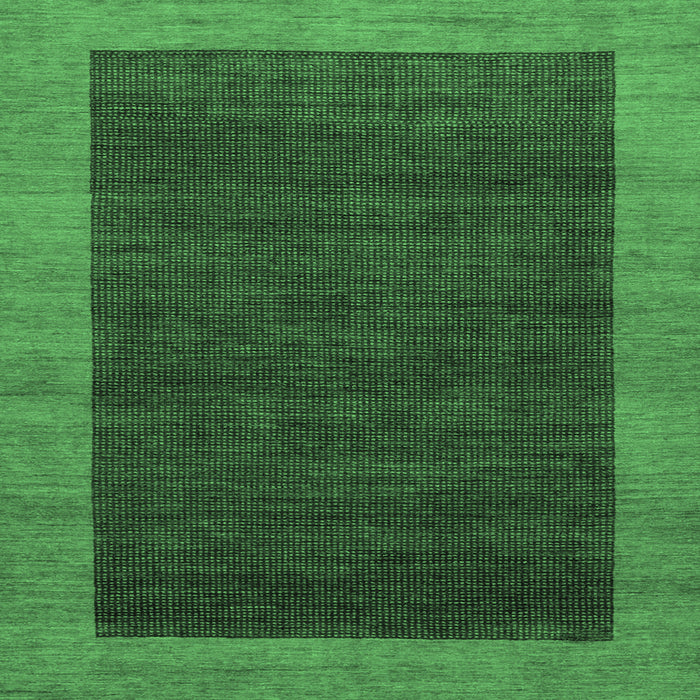 Square Abstract Emerald Green Modern Rug, abs1534emgrn