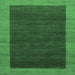 Square Abstract Emerald Green Modern Rug, abs1534emgrn