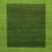 Square Machine Washable Abstract Green Modern Area Rugs, wshabs1534grn