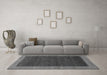 Machine Washable Abstract Gray Modern Rug in a Living Room,, wshabs1534gry