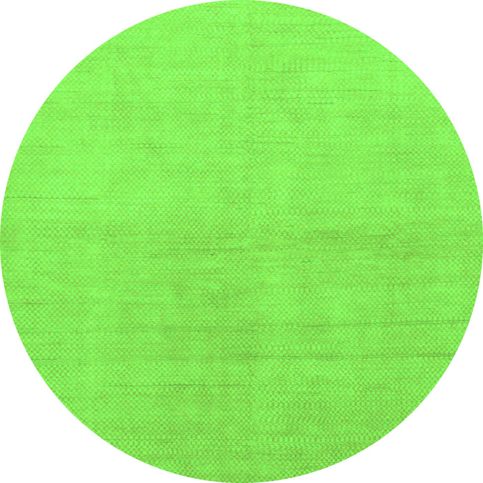 Round Solid Green Modern Rug, abs1535grn